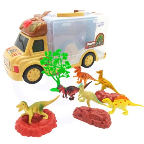 WOOPIE Zestaw Samochód 2w1 Walizka + Dinozaury Figurki 6 szt. WOOPIE Zestaw Samochód 2w1 Walizka + Dinozaury Figurki 6 szt.