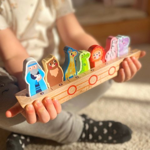 TOOKY TOY Drewniana Układanka Łamigłówki dla Dzieci Noe i Zwierzęta TOOKY TOY Drewniana Układanka Łamigłówki dla Dzieci Noe i Zwierzęta