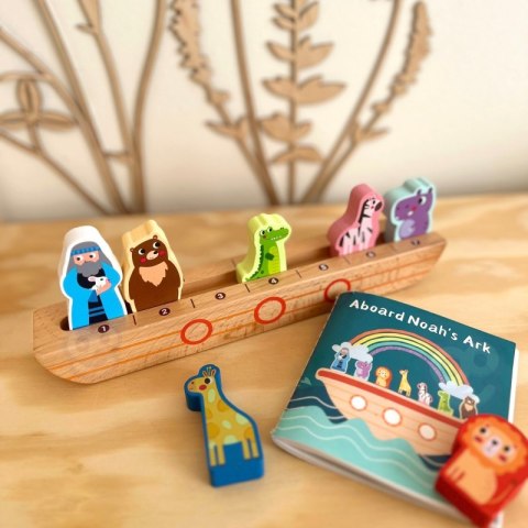 TOOKY TOY Drewniana Układanka Łamigłówki dla Dzieci Noe i Zwierzęta TOOKY TOY Drewniana Układanka Łamigłówki dla Dzieci Noe i Zwierzęta
