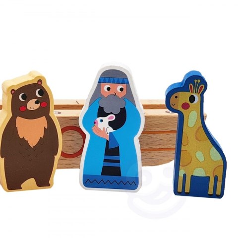 TOOKY TOY Drewniana Układanka Łamigłówki dla Dzieci Noe i Zwierzęta TOOKY TOY Drewniana Układanka Łamigłówki dla Dzieci Noe i Zwierzęta