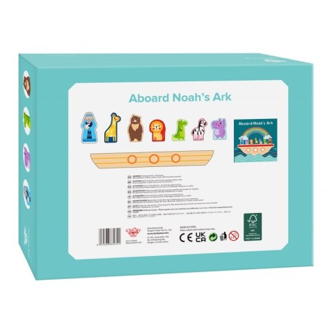 TOOKY TOY Drewniana Układanka Łamigłówki dla Dzieci Noe i Zwierzęta TOOKY TOY Drewniana Układanka Łamigłówki dla Dzieci Noe i Zwierzęta