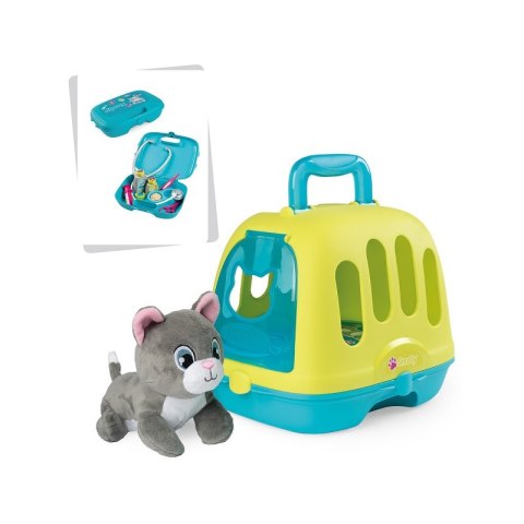 SMOBY Zestaw 2w1 Kontener dla Kota + Interaktywny Miauczący Kot SMOBY Zestaw 2w1 Kontener dla Kota + Interaktywny Miauczący Kot