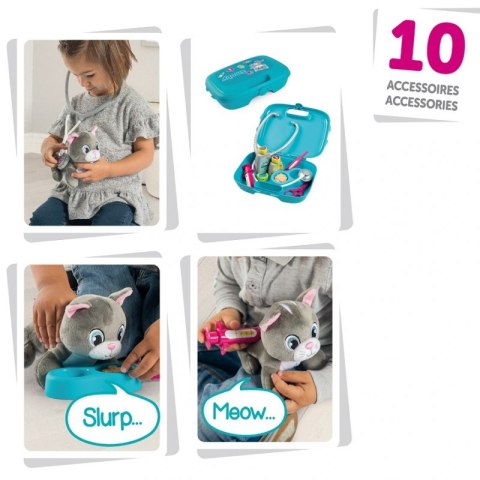 SMOBY Zestaw 2w1 Kontener dla Kota + Interaktywny Miauczący Kot SMOBY Zestaw 2w1 Kontener dla Kota + Interaktywny Miauczący Kot