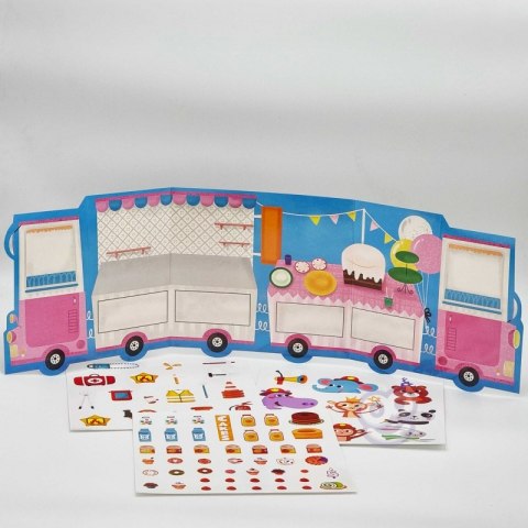 WOOPIE ART&FUN Naklejki Wielorazowe Zestaw Kreatywny Wyklejanka Pojazdy Straż Pożarna Lodziarnia 77 el. WOOPIE ART&FUN Naklejki Wielorazowe Zestaw Kreatywny Wyklejanka Pojazdy Straż Pożarna Lodziarnia 77 el.