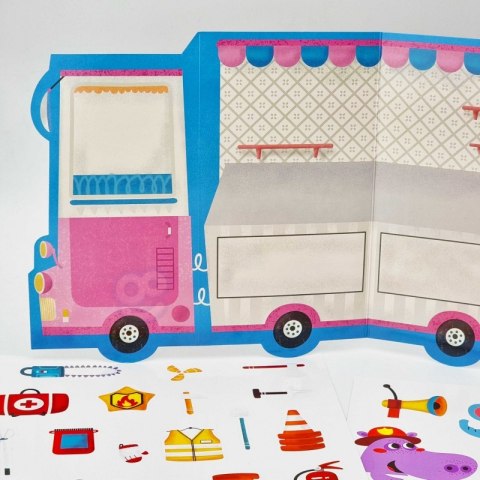 WOOPIE ART&FUN Naklejki Wielorazowe Zestaw Kreatywny Wyklejanka Pojazdy Straż Pożarna Lodziarnia 77 el. WOOPIE ART&FUN Naklejki Wielorazowe Zestaw Kreatywny Wyklejanka Pojazdy Straż Pożarna Lodziarnia 77 el.