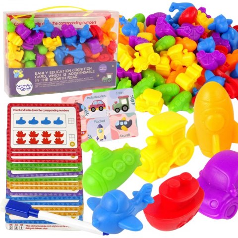 WOOPIE Zestaw Edukacyjny Nauka Liczenia Montessori Sorter Kolorów 8SZT WOOPIE Zestaw Edukacyjny Nauka Liczenia Montessori Sorter Kolorów 8SZT