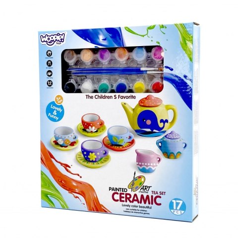 WOOPIE Zestaw Serwis do Herbaty Ceramiczny do Malowania WOOPIE Zestaw Serwis do Herbaty Ceramiczny do Malowania