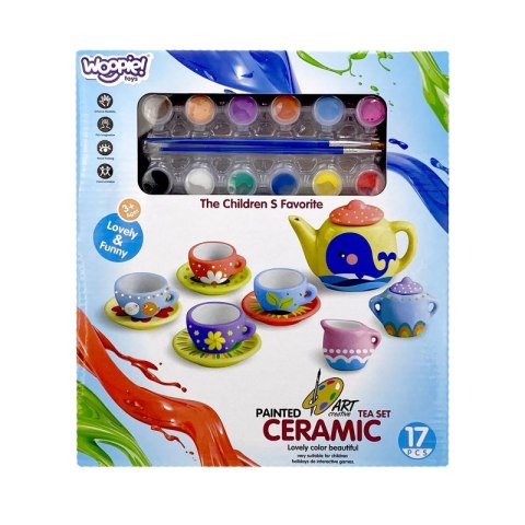 WOOPIE Zestaw Serwis do Herbaty Ceramiczny do Malowania WOOPIE Zestaw Serwis do Herbaty Ceramiczny do Malowania