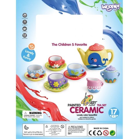 WOOPIE Zestaw Serwis do Herbaty Ceramiczny do Malowania WOOPIE Zestaw Serwis do Herbaty Ceramiczny do Malowania