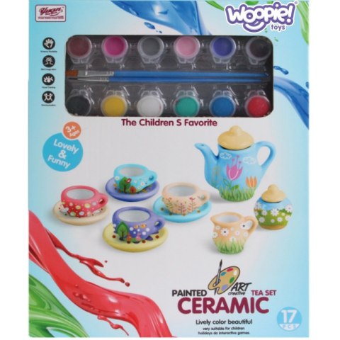 WOOPIE Zestaw Serwis do Herbaty Ceramiczny do Malowania WOOPIE Zestaw Serwis do Herbaty Ceramiczny do Malowania