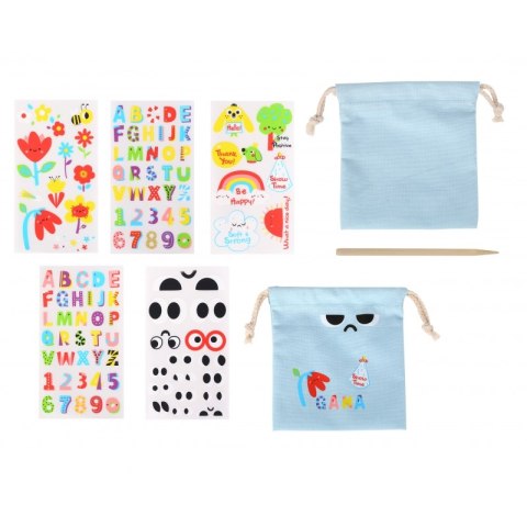 WOOPIE ART&FUN Zestaw Kreatywny Zrób Torebkę Dekorowanie Woreczka Imię Dziecka DIY WOOPIE ART&FUN Zestaw Kreatywny Zrób Torebkę Dekorowanie Woreczka Imię Dziecka DIY