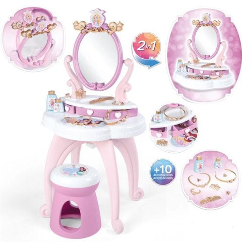 SMOBY Disney Princess Toaletka 2w1 + 10 akcesoriów SMOBY Disney Princess Toaletka 2w1 + 10 akcesoriów
