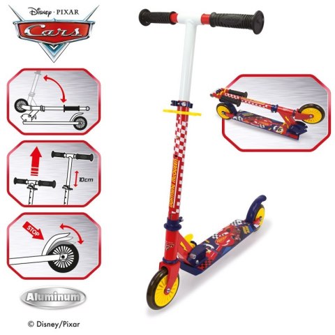 SMOBY Hulajnoga Dwukołowa Auta 3 Cars Metalowa SMOBY Hulajnoga Dwukołowa Auta 3 Cars Metalowa