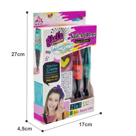 WOOPIE ART&FUN Zestaw do Malowania Paznokci dla Dzieci + 2 Lakiery WOOPIE ART&FUN Zestaw do Malowania Paznokci dla Dzieci + 2 Lakiery