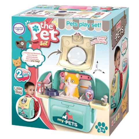 WOOPIE Kotek Przenośny Salon Piękności 2w1 w Plecaku Transporter WOOPIE Kotek Przenośny Salon Piękności 2w1 w Plecaku Transporter