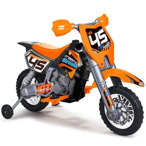 FEBER Motocykl Cross Pomarańczowy na Akumulator 6V dla Dzieci FEBER Motocykl Cross Pomarańczowy na Akumulator 6V dla Dzieci