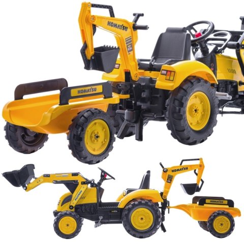 FALK Traktor KOMATSU na Pedały Koparka Łyżka Przyczepka od 2 lat FALK Traktor KOMATSU na Pedały Koparka Łyżka Przyczepka od 2 lat