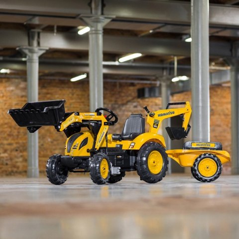 FALK Traktor KOMATSU na Pedały Koparka Łyżka Przyczepka od 2 lat FALK Traktor KOMATSU na Pedały Koparka Łyżka Przyczepka od 2 lat