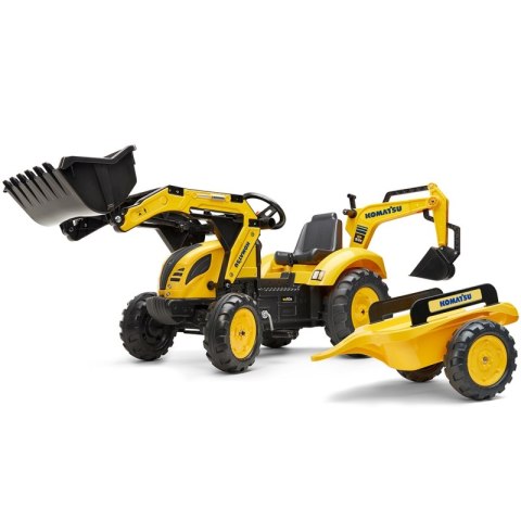 FALK Traktor KOMATSU na Pedały Koparka Łyżka Przyczepka od 2 lat FALK Traktor KOMATSU na Pedały Koparka Łyżka Przyczepka od 2 lat