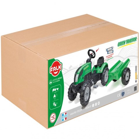 FALK Traktor Zielony na Pedały + Przyczepa i Klakson od 2 Lat. FALK Traktor Zielony na Pedały + Przyczepa i Klakson od 2 Lat.