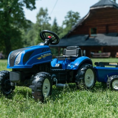 FALK Traktor na Pedały New Holland Duży z Przyczepką + Otwierana Maska od 2 lat FALK Traktor na Pedały New Holland Duży z Przyczepką + Otwierana Maska od 2 lat