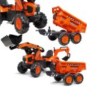 FALK Traktorek Kubota Pomarańczowy z Przyczepką od 3 Lat