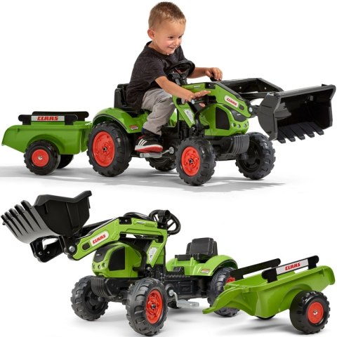 Falk Traktor Claas z Przyczepą i Łyżką na pedały Falk Traktor Claas z Przyczepą i Łyżką na pedały