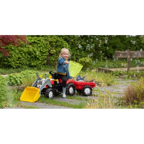 Rolly Toys rollyKid-X Traktor na Pedały czerwony z Łyżką i Przyczepą STEYR Czerwony Rolly Toys rollyKid-X Traktor na Pedały czerwony z Łyżką i Przyczepą STEYR Czerwony