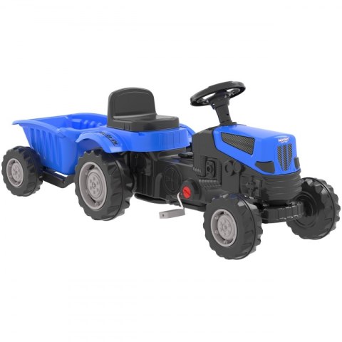 WOOPIE Traktor na Pedały Farmer GoTrac MAXI PLUS z Przyczepą Niebieski Ciche Koła WOOPIE Traktor na Pedały Farmer GoTrac MAXI PLUS z Przyczepą Niebieski Ciche Koła