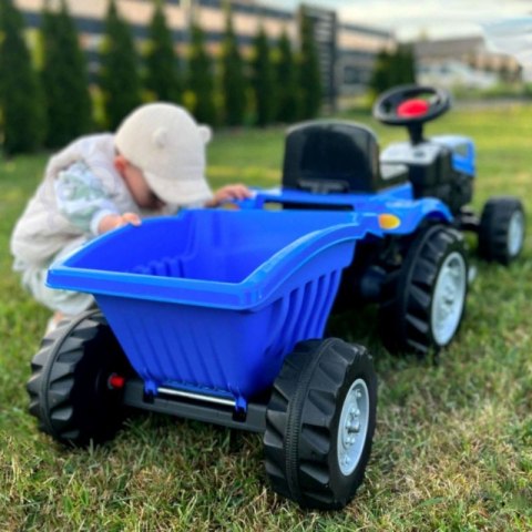 WOOPIE Traktor na Pedały Farmer GoTrac MAXI PLUS z Przyczepą Niebieski Ciche Koła WOOPIE Traktor na Pedały Farmer GoTrac MAXI PLUS z Przyczepą Niebieski Ciche Koła