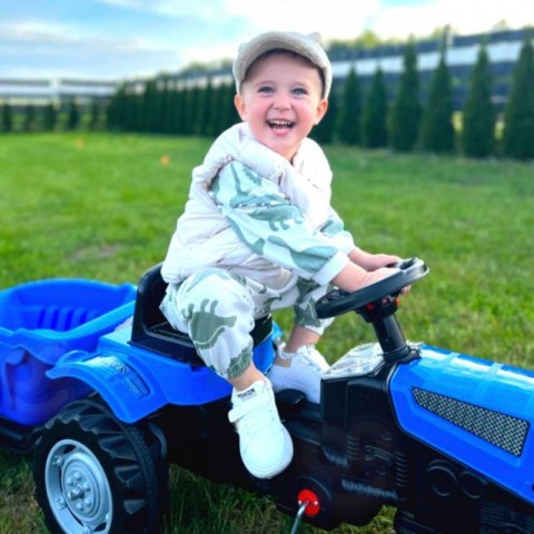 WOOPIE Traktor na Pedały Farmer GoTrac MAXI PLUS z Przyczepą Niebieski Ciche Koła WOOPIE Traktor na Pedały Farmer GoTrac MAXI PLUS z Przyczepą Niebieski Ciche Koła
