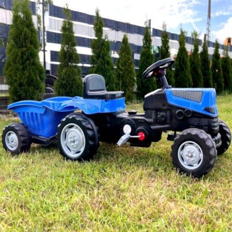 WOOPIE Traktor na Pedały Farmer GoTrac MAXI PLUS z Przyczepą Niebieski Ciche Koła WOOPIE Traktor na Pedały Farmer GoTrac MAXI PLUS z Przyczepą Niebieski Ciche Koła