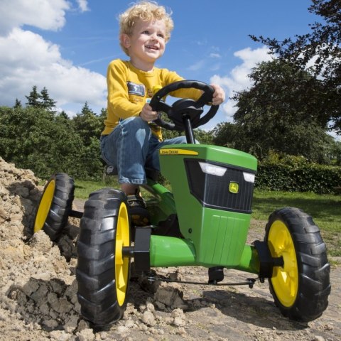 BERG Gokart na Pedały John Deere Ciche Koła 2-5 lat do 30 kg BERG Gokart na Pedały John Deere Ciche Koła 2-5 lat do 30 kg