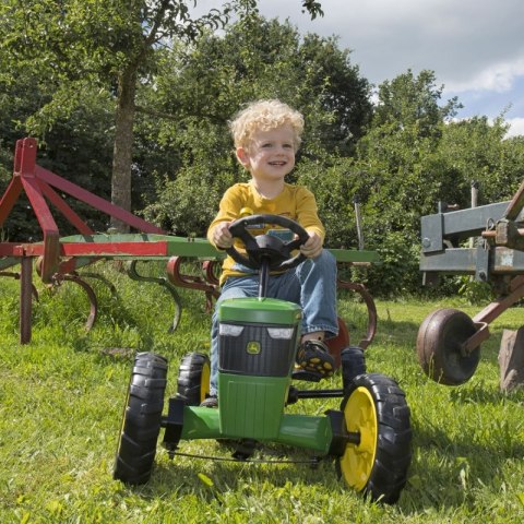 BERG Gokart na Pedały John Deere Ciche Koła 2-5 lat do 30 kg BERG Gokart na Pedały John Deere Ciche Koła 2-5 lat do 30 kg