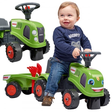 FALK Traktorek Baby Claas Zielony z Przyczepką + akc. od 1 roku FALK Traktorek Baby Claas Zielony z Przyczepką + akc. od 1 roku