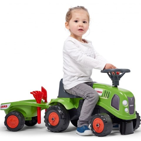 FALK Traktorek Baby Claas Zielony z Przyczepką + akc. od 1 roku FALK Traktorek Baby Claas Zielony z Przyczepką + akc. od 1 roku