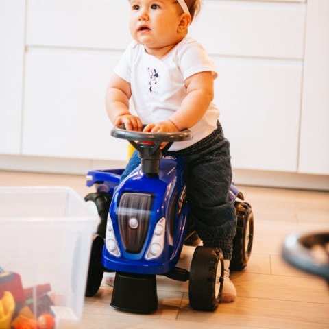 FALK Traktorek Baby New Holland Niebieski z Przyczepką + akc. od 1 roku FALK Traktorek Baby New Holland Niebieski z Przyczepką + akc. od 1 roku