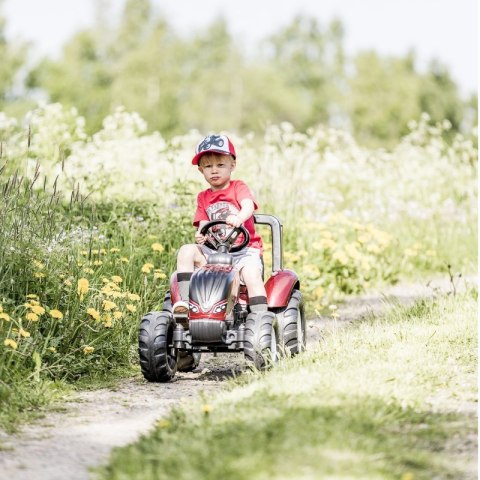 FALK Traktorek Czerwony Valtra S4 na Pedały z Przyczepką od 3 Lat FALK Traktorek Czerwony Valtra S4 na Pedały z Przyczepką od 3 Lat