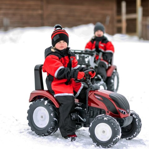 FALK Traktorek Czerwony Valtra S4 na Pedały z Przyczepką od 3 Lat FALK Traktorek Czerwony Valtra S4 na Pedały z Przyczepką od 3 Lat