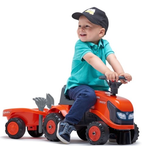 FALK Traktorek Kubota Pomarańczowy z Przyczepką + akc. od 1 roku FALK Traktorek Kubota Pomarańczowy z Przyczepką + akc. od 1 roku