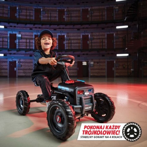 BERG Gokart na pedały Buzzy Police 2-5 lat do 30 kg Dźwięk + Światło BERG Gokart na pedały Buzzy Police 2-5 lat do 30 kg Dźwięk + Światło