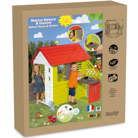 SMOBY Duży domek ogrodowy Nature z kuchnią 17 akc. SMOBY Duży domek ogrodowy Nature z kuchnią 17 akc.