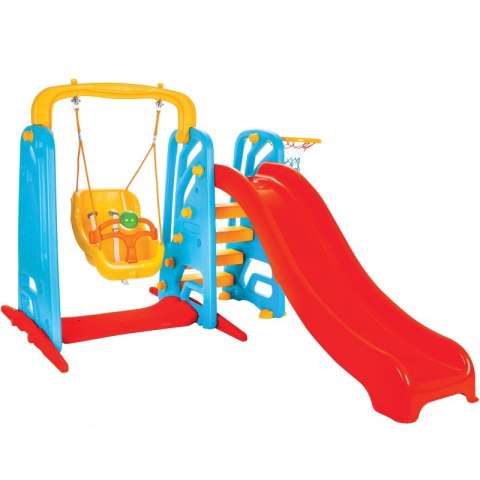 WOOPIE Plac Zabaw 3w1 Zjeżdżalnia 155 cm Huśtawka Koszykówka WOOPIE Plac Zabaw 3w1 Zjeżdżalnia 155 cm Huśtawka Koszykówka