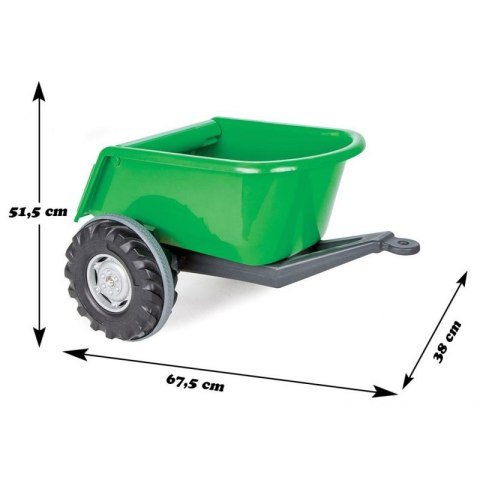 WOOPIE Przyczepka Wywrotka SUPER TRAILER Zielona 35 kg WOOPIE Przyczepka Wywrotka SUPER TRAILER Zielona 35 kg