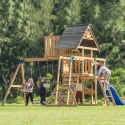 AXI Mitch play tower - Duży Plac Zabaw Drewniany Zjeżdżalnia Hustawki Ścianka Wspinaczkowa + Wieża