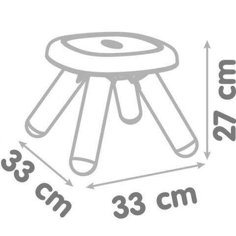 SMOBY Taboret Krzesełko Ogrodowe Do Pokoju Brązowe SMOBY Taboret Krzesełko Ogrodowe Do Pokoju Brązowe
