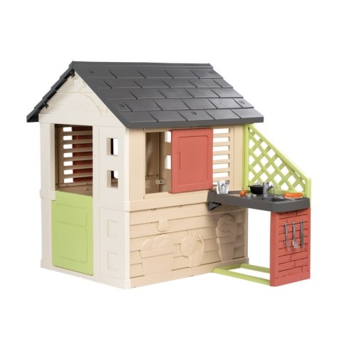 Smoby Domek Nature z kuchnią + 17 akcesoriów Smoby Domek Nature z kuchnią + 17 akcesoriów