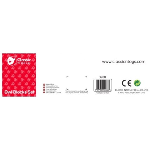 CLASSIC WORLD Kreatywne Drewniane Klocki Przestrzenne 3D Sowa CLASSIC WORLD Kreatywne Drewniane Klocki Przestrzenne 3D Sowa