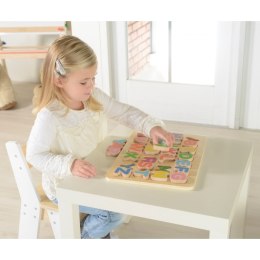 MASTERKIDZ Drewniana Tabliczka Edukacyjna Alfabet Wielkie Literki Montessori