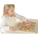 MASTERKIDZ Drewniana Tabliczka Edukacyjna Alfabet Wielkie Literki Montessori